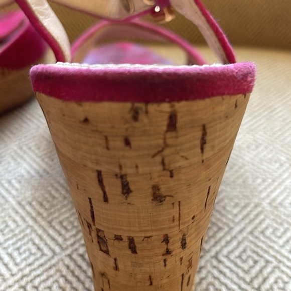 Prada Hot Pink Espadrille Wedge Sandals, 38 - Picture 11 of 16